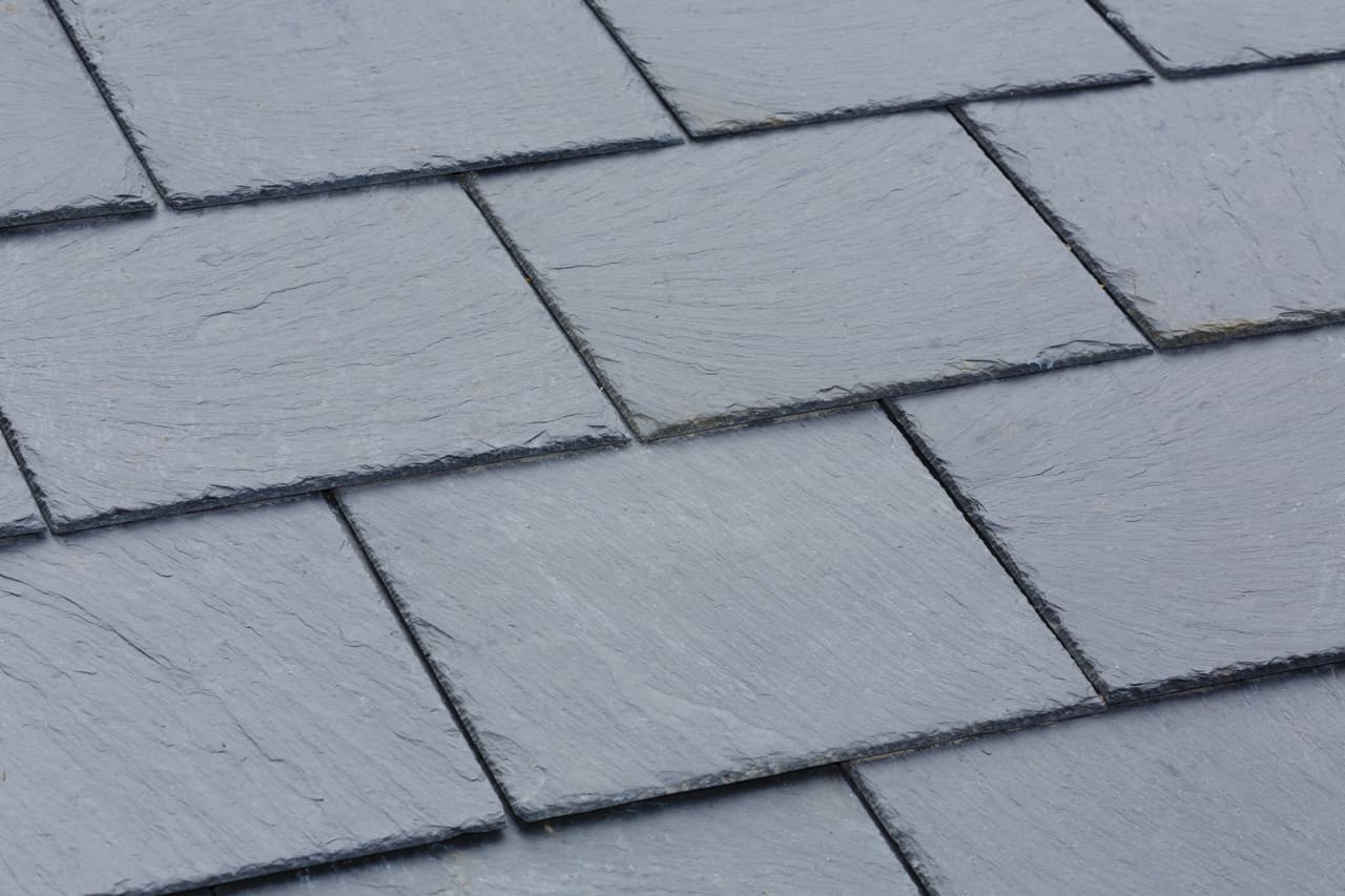 Close-up of a new clay tiled roof in Berkshire